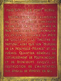 Une plaque rappelle les circonstances de la fondation de 1605.