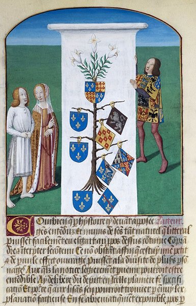 Discours allégorique d' « Entendement et Raison », par Charles de Coëtivy, conte DE TAILLEBOURG. / Source  :  Bibliothèque nationale de France. Département des Manuscrits Français 1191