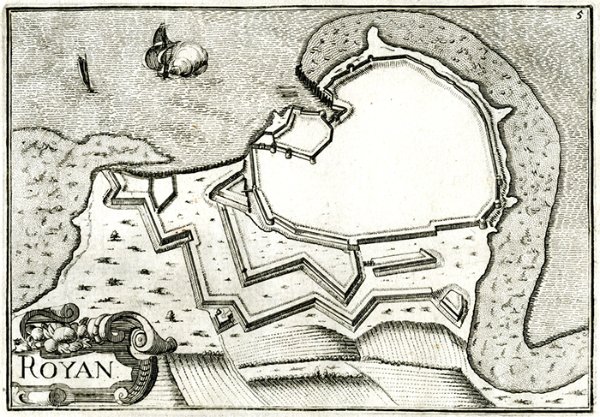 Plan de Royan, datant du XVIIe (1634, 36 ou 38) / Par le Sieur Tassin, géographe ordinaire de Sa Majesté