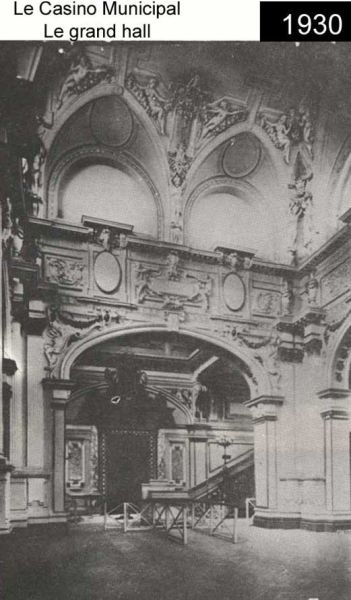 Casino Municipal, le Grand Hall : 1930 / Visuel : D.R.