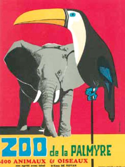affiche de Marsaudon du zoo de la Palmyre / Nadu Larsaudon