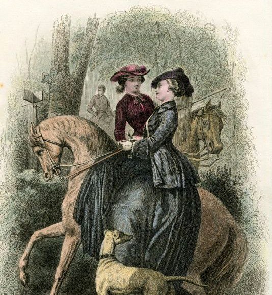 Costume d'amazone 1850 dans le ”Journal des Demoiselles” / Visuel : D.R.