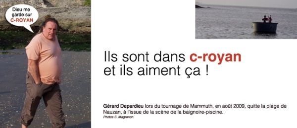 Au service de sa Majesté, le roi des Belges - Après avoir sérieusement envisagé son installation à La Tremblade, Gérard Depardieu à notre grand dam (damned !) opte finalement pour Néchin en Belgique. Tant pis pour nous. / Visuel : D.R.
