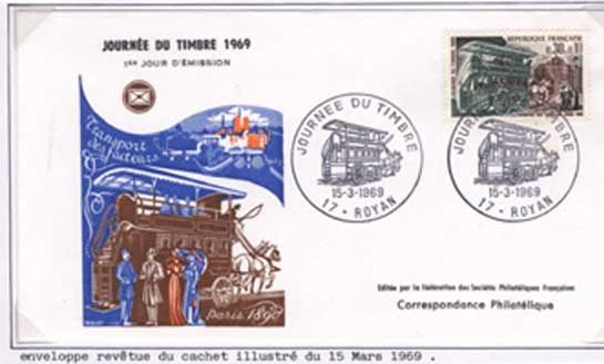Cachet illustré du 15 mars 1969 / Visuel : D.R.