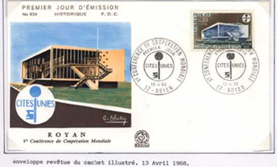 Cachet illustré du 13 Avril 1968 / Visuel : D.R.
