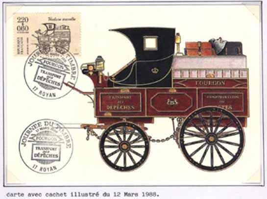 Carte avec cachet illustré du 12 mars 1988 / Visuel : D.R.