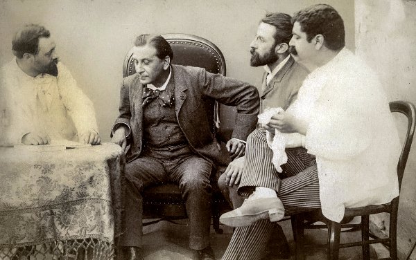 Fernand Desmoulin, François Coppée et Victor Billaud - 1888 / coll. AD17