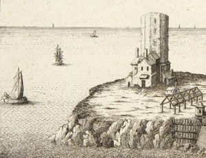 Détail de l'estampe d'après Chastillon, gravée par Cocquart et éditée par De Fer en 1705. / Musée Municipal, Royan