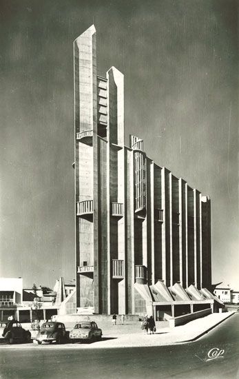 Église Notre-Dame de Royan dans les années 60. / Visuel : D.R.