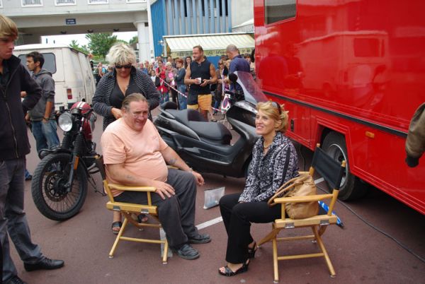 Gérard Depardieu en tournage à Royan. / Visuel : D.R.