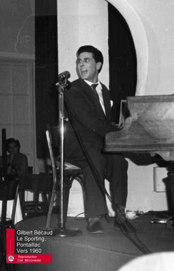Gilbert Bécaud à Pontaillac, 1954 / Visuel : D.R.