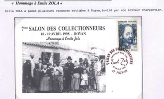 Hommage à Emile Zola, 18-19 avril 1998 / Visuel : D.R.