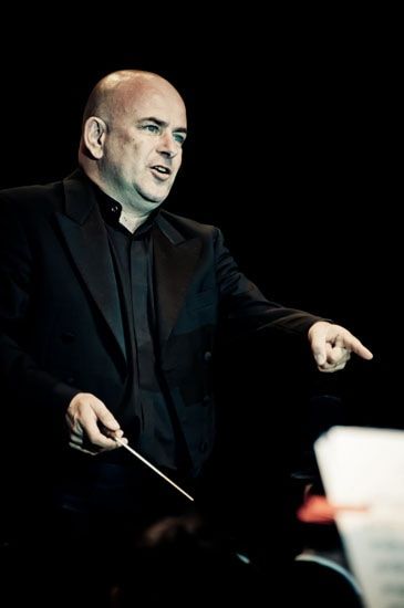 Le chef d'orchestre Jérôme Pillement - Violon sur le Sable 2011 / Photo : Alain Mascaro