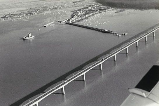 Le pont d'Oléron, 11 mai 1975 / Visuel : D.R.