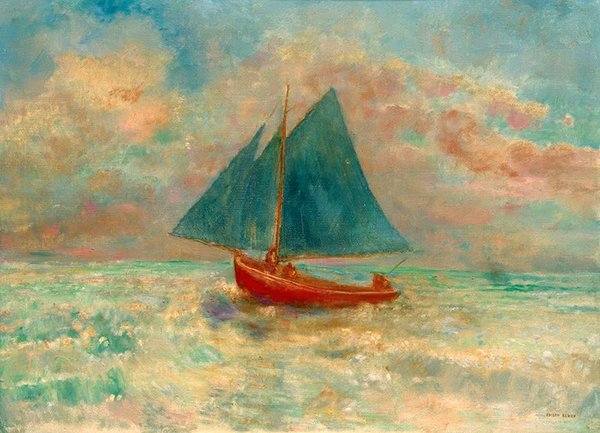 ”Le bateau rouge ” Odilon Redon - / Visuel : D.R.