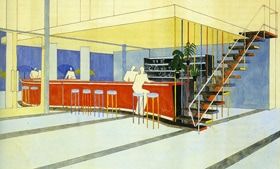 Le Café du Palais・2009. Un lounge au Palais des Congrès. / Visuel : D.R.