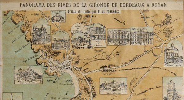 Panorama des rives de la Gironde (détail). M. de Fonrémis, 1898. / Visuel : D.R.