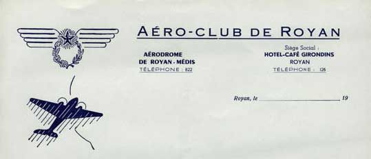 Papier en-tête de l'aéro-club de Royan / Visuel : D.R.