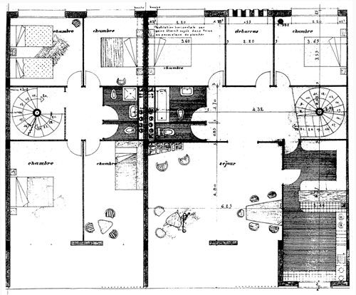 Plan de 2 appartements / Visuel : D.R.