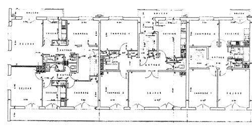 Plan de 3 appartements / Visuel : D.R.
