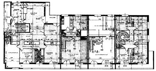 Plan de 4 appartements / Visuel : D.R.