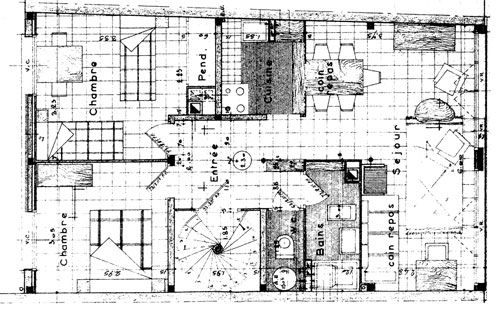 Plan un appartement / Visuel : D.R.