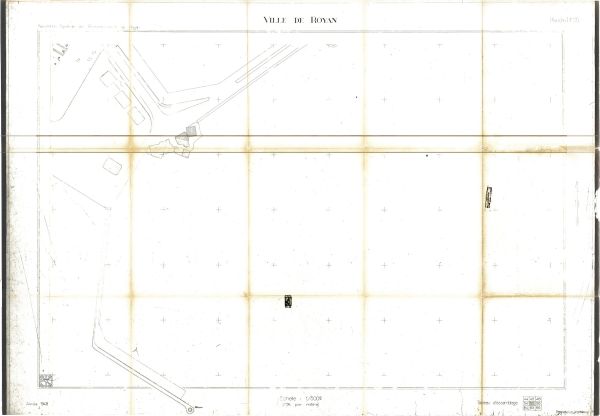 Cadastre Royan - planche n°55 ・ {a}Époque{a} : 1948 ・ {a}Lieu{a} : Royan - Jetée du Bac / Visuel : D.R.