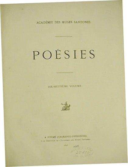 Poésies / Visuel : D.R.