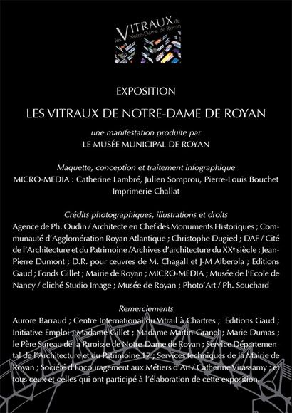 Crédits et remerciements・Expo « Les Vitraux de Notre-Dame de Royan » / Visuel : D.R.