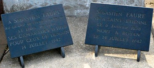 Tombe de Sébastien Faure au cimetière des Tilleuls / Visuel : D.R.