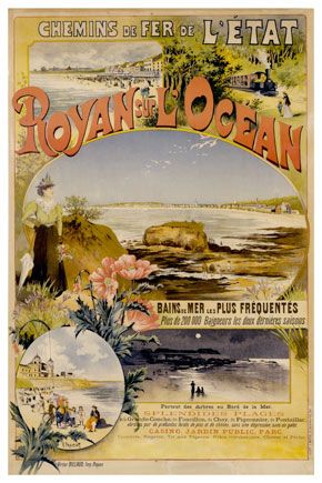 Royan sur l'Océan, par Gustave Fraipont, vers 1900, 120 x 80 cm, Imp. Victor Billaud, Royan / Visuel : D.R.