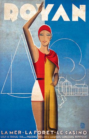 Royan, la mer, la forêt, le casino, par Paolo Garetto, vers 1929, 80 x 60 cm / Visuel : D.R.