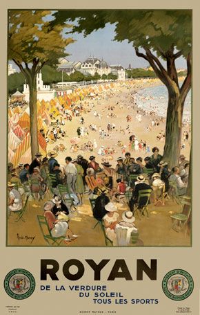 Royan, de la verdure, du soleil, tous les sports, par Raoul Billon, dit Fred Money, vers 1930, 100 x 60 cm, Imp. Chaix, Paris / Visuel : D.R.