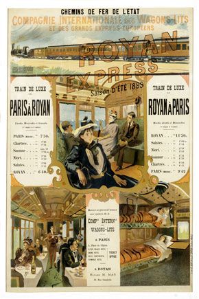 Royan Express, Chemins de fer de l'État, par Raphaël de Ochoa y Madrazo, entre 1898 et 1900, 105 x 75 cm, Imp. G. Bataille / Visuel : D.R.