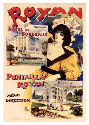 Pontaillac Royan, même direction, par Jean de Paléologue, dit Pal, vers 1900, 120 x 80 cm, Imp. Paul Dupont / Visuel : D.R.