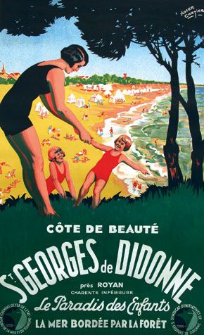 Saint-Georges-de-Didonne, Le paradis des enfants, Côte de Beauté, par Roger Cartier, 1935, 100 x 60 cm, Imp. Lucien Serre, Paris / Visuel : D.R.