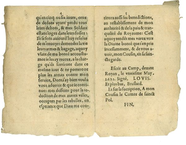Suite lettre du Roy / Coll. Bernard Mounier