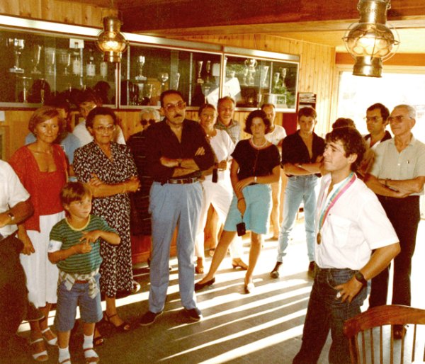 Thierry Peponnet médaille de Bronze aux JO 1984 en 470 au Clubhouse des Régates de Royan. / Visuel : D.R.