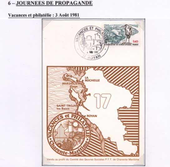 Vacances et Philatélie, 3 Août 1981 / Visuel : D.R.