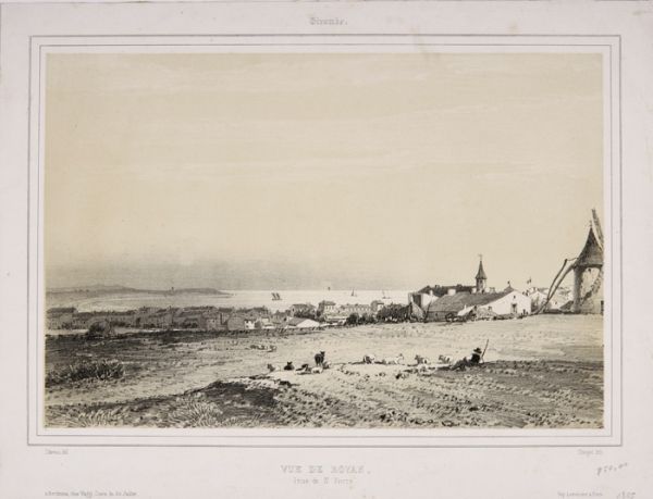 Vue de Royan prise de Saint-Pierre (Dessinateur : Claveau. Graveur : Clerget. technique : lithographie. Date : vers 1855) / Visuel : D.R.